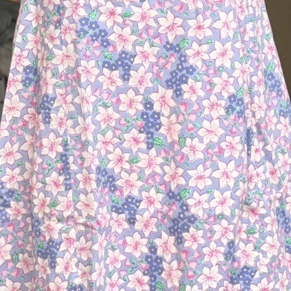 Vintage Lilly Pulitzer Strapless Cotton Floral Midi Sundress Sirens Resort‎ Sz 8 - Picture 11 of 12
